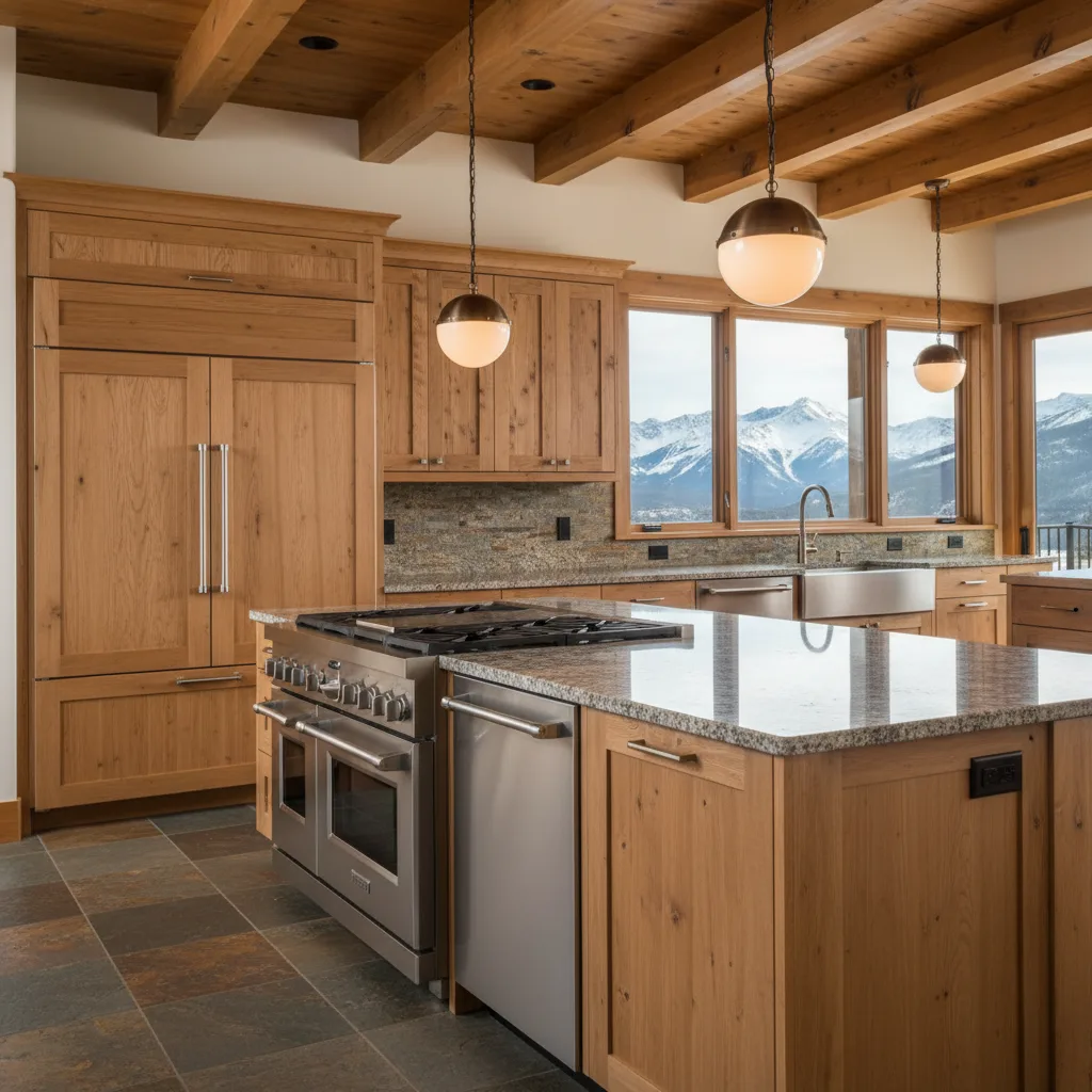Premium ice maker system inside a built-in refrigerator